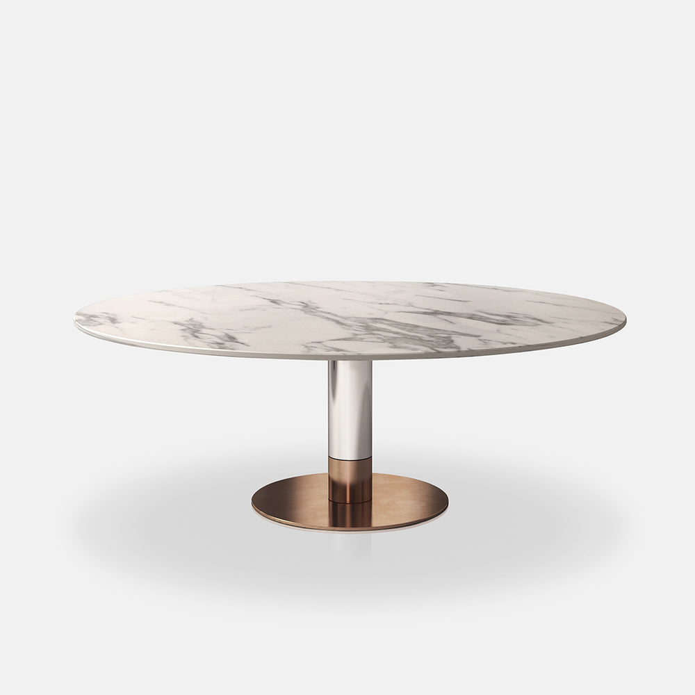 Cigarette Coffee Table Marble and Brass