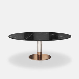 Cigarette Coffee Table Marble and Brass