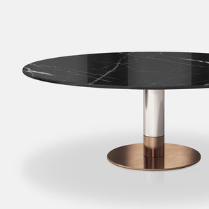 Cigarette Coffee Table Marble and Brass