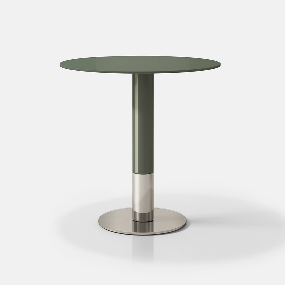 Cigarette Side Table High Gloss and Stainless Steel