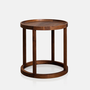 Simple Round Side Table Timber