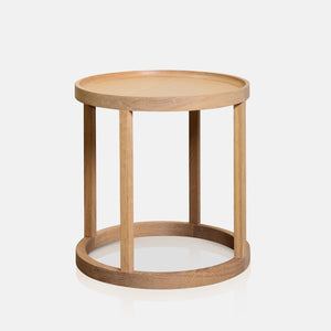 Simple Round Side Table Timber