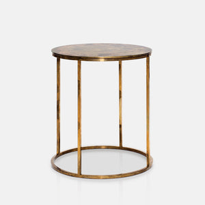 Simple Round Side Table Brass